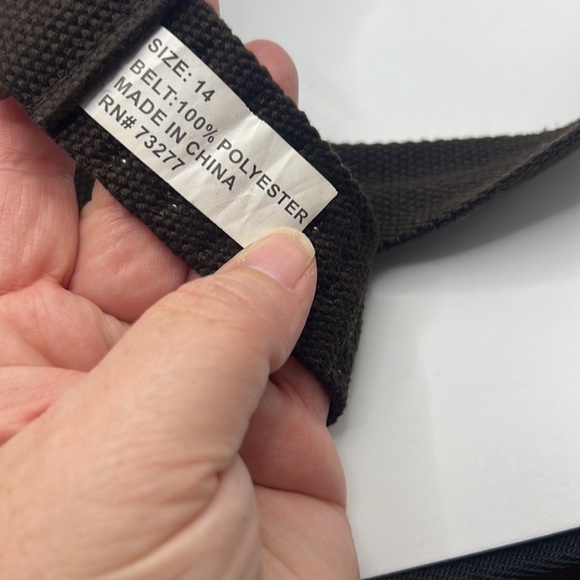 Brown studded belt size 14 cavnas brown D ring belt boho indie limited edition - Picture 7 of 10